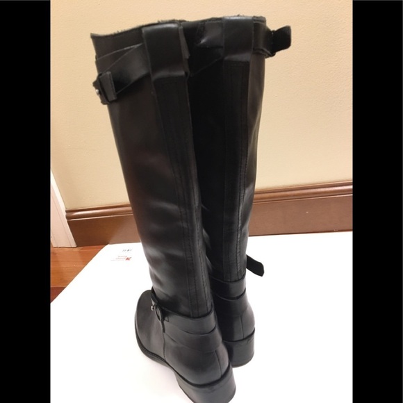 NWT Franco Sarto Canary Black Leather Riding Boot - Picture 5 of 12